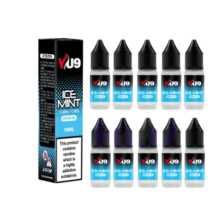 Ice Mint VU9 E-Liquid Juice 10ml Nic Eliquid - 10 x 10ML Bundle