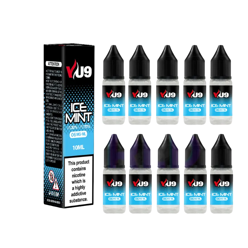 Ice Mint VU9 E-Liquid Juice 10ml Nic Eliquid - 10 x 10ML Bundle