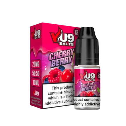 Cherry Berry Nic Salt 10ml Nicotine E Juice by VU9 - 99p Eliquid