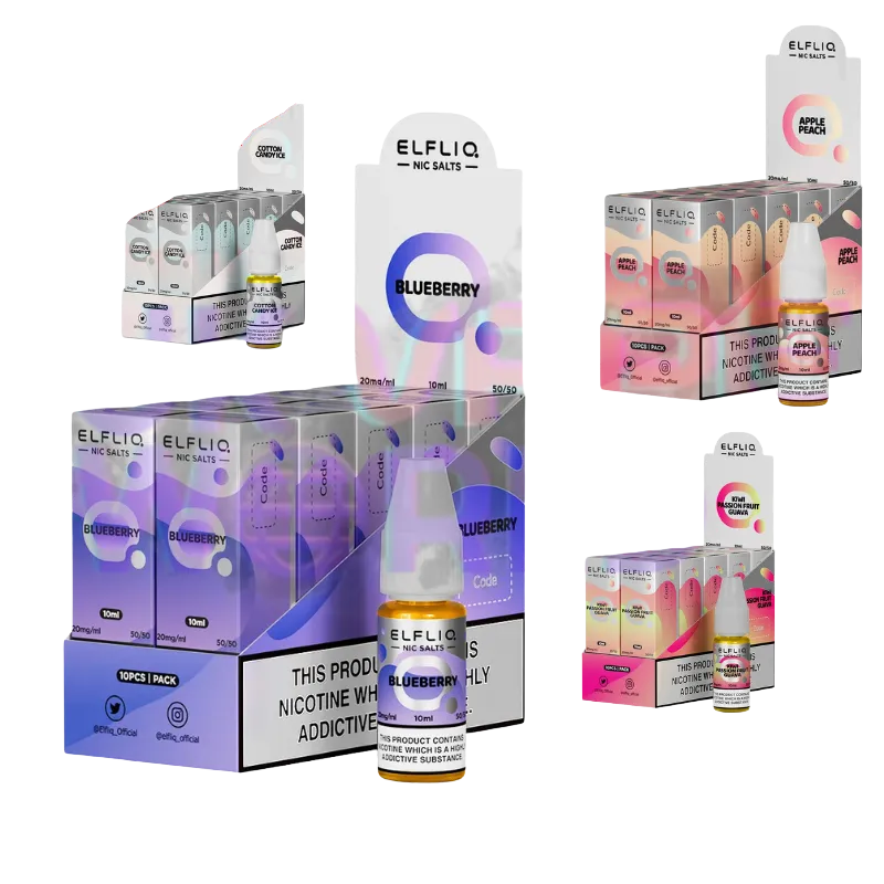 Elf Bar Nic ElfLiq Salt E-Juice 10ml - Box Of 10