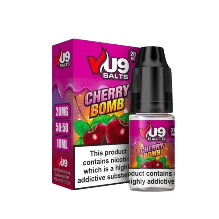 Cherry Bomb Pod Nic Salt 10ml Nicotine E Juice by VU9 - 99p Eliquid