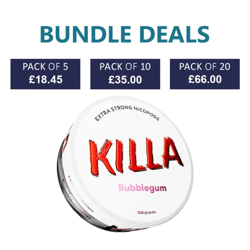 KILLA Bubblegum Nicotine Pouch - 16mg