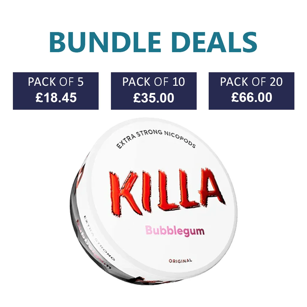 KILLA Bubblegum Nicotine Pouch - 16mg