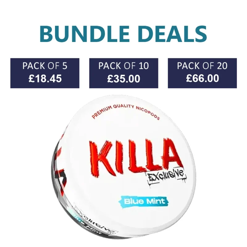 KILLA Exclusive Blue Mint Nicotine Pouch - 16.5mg