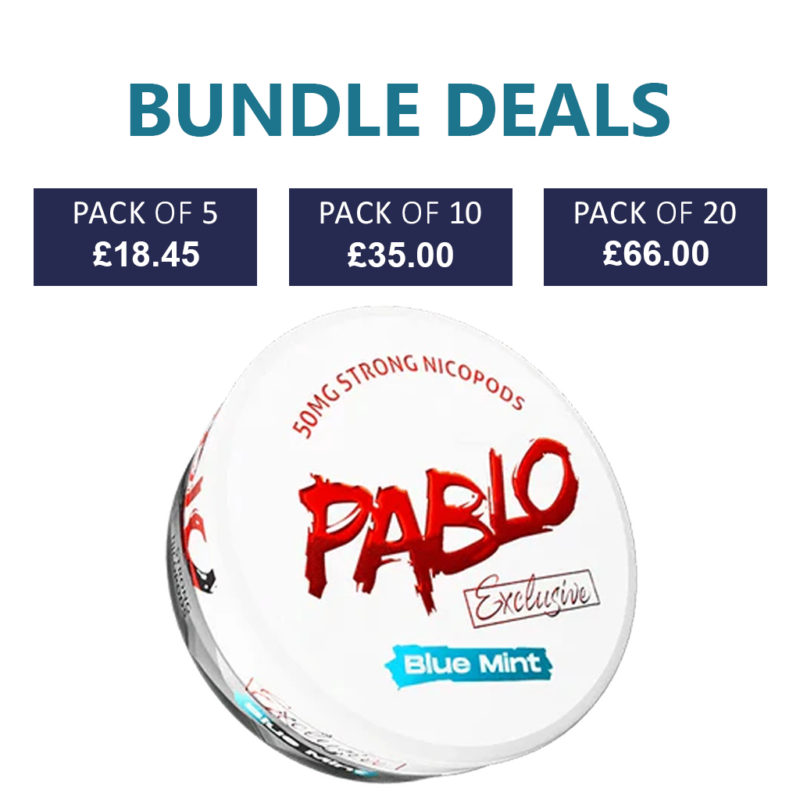 PABLO Exclusive Blue Mint Nicotine Pouch - 30mg