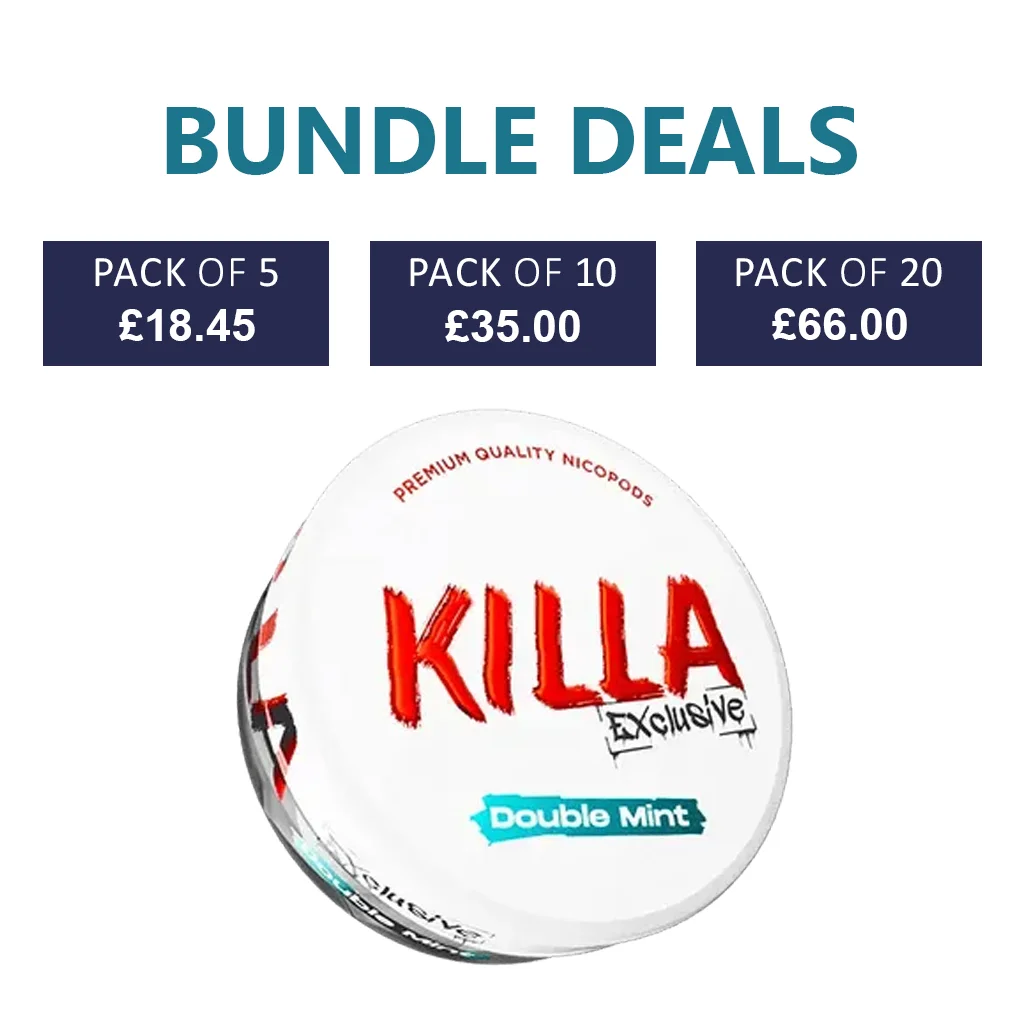 KILLA Exclusive Double Mint Nicotine Pouch - 16.5mg