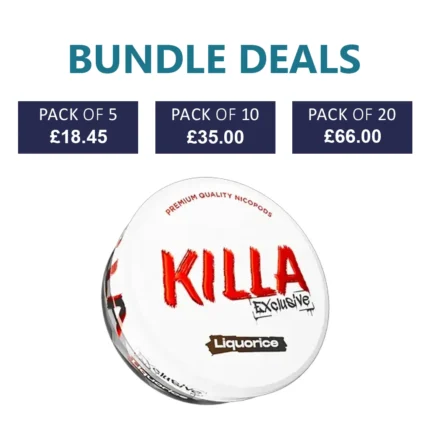 KILLA Exclusive Liquorice Nicotine Pouch - 16.5mg