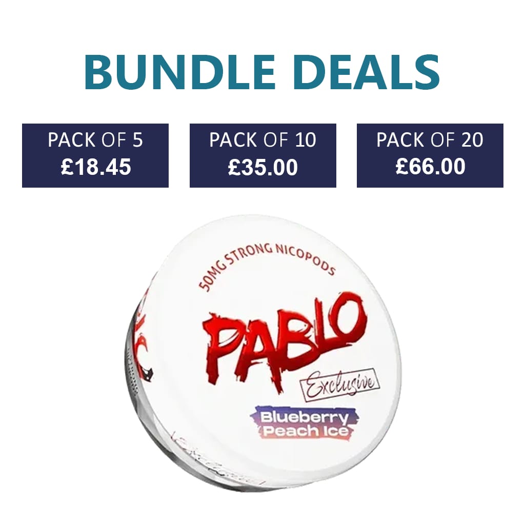 PABLO Exclusive Blueberry Peach Ice Nicotine Pouch - 30mg