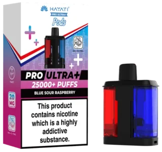 Blue Sour Raspberry Pro Ultra Plus 25K Prefilled Pod & Refill by Hayati