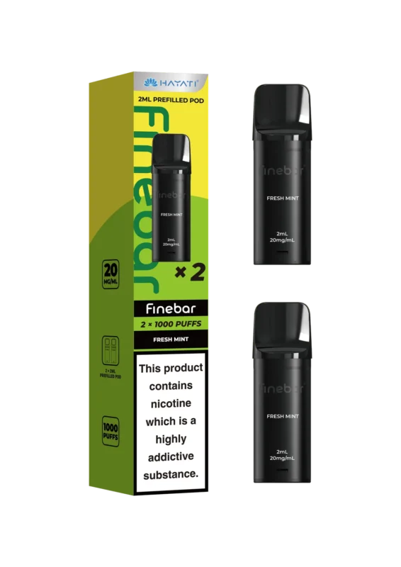 Fresh Mint Finebar Prefilled Pods by Hayati