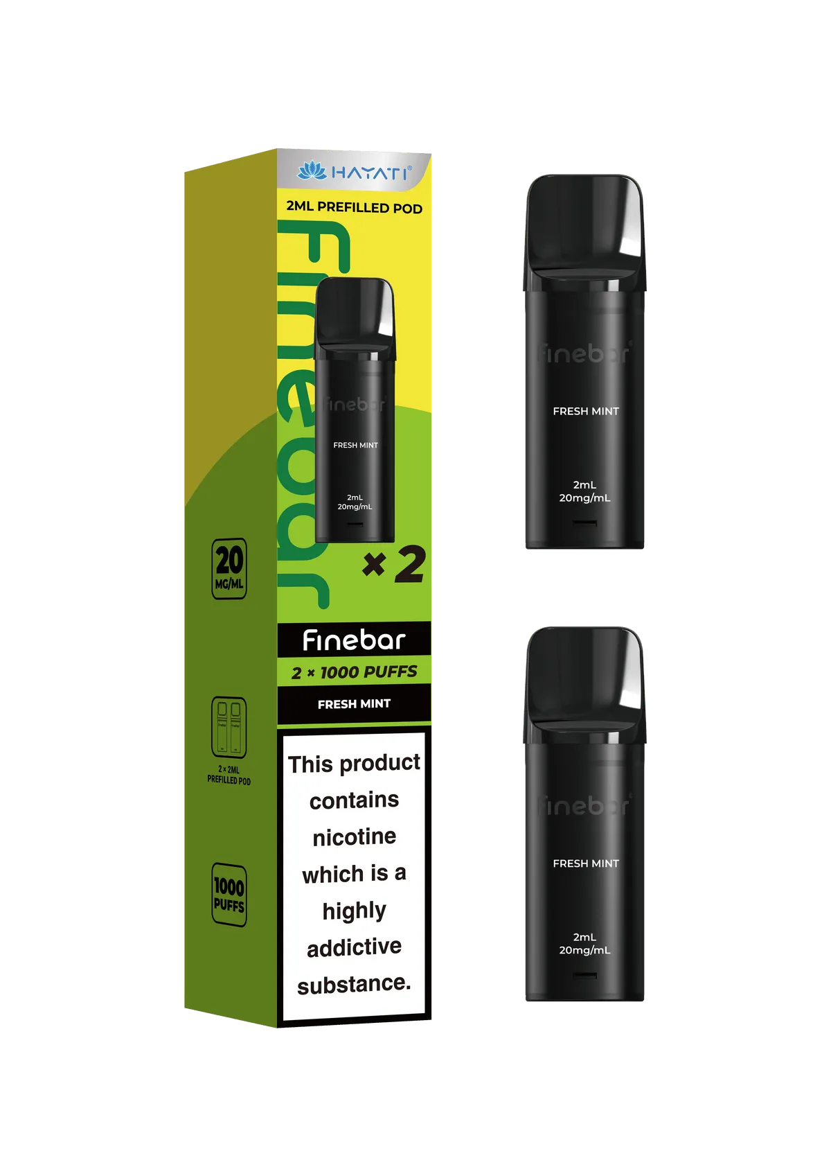 Fresh Mint Finebar Prefilled Pods by Hayati