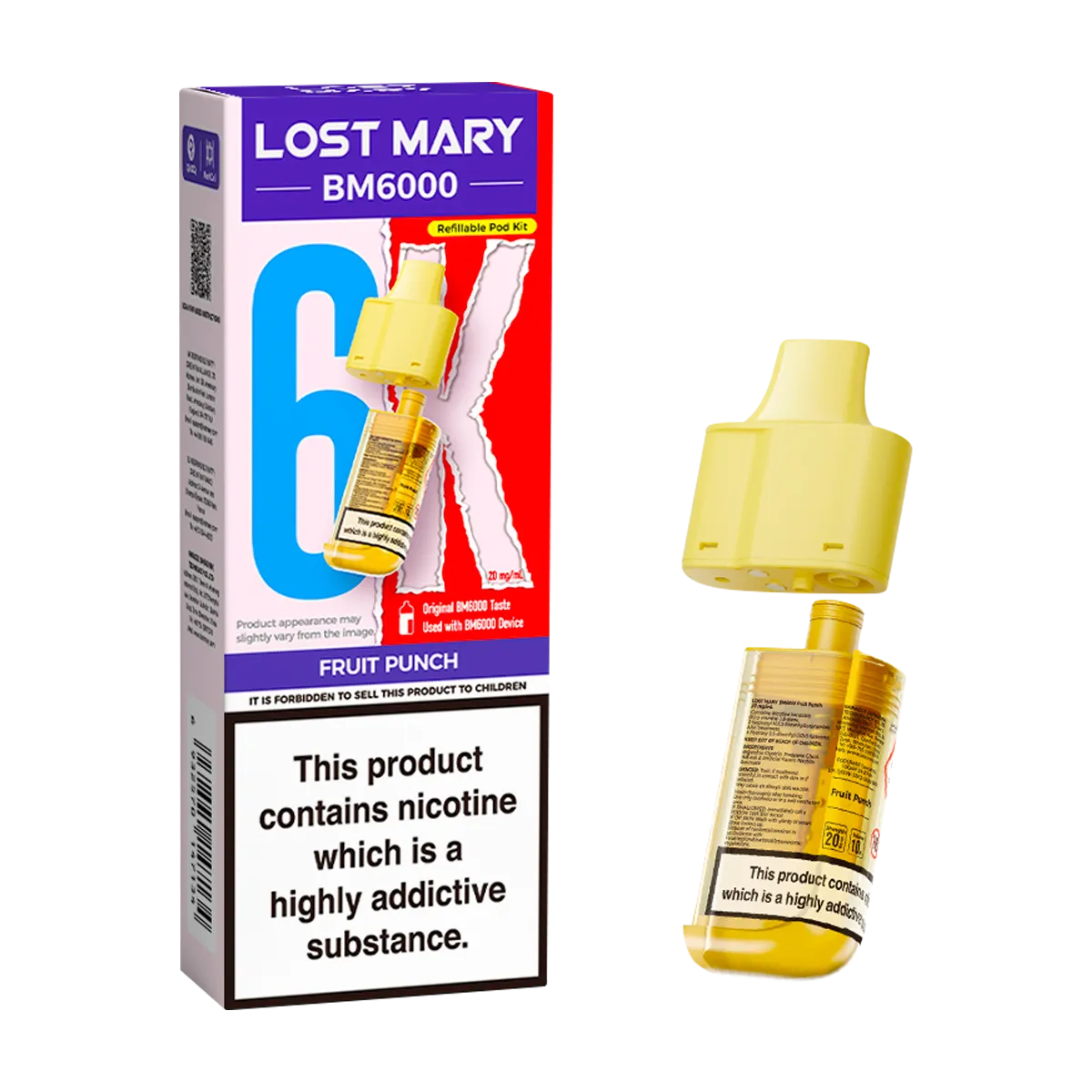 Fruit Punch BM6000 Prefilled Pod & Refill by Lost Mary
