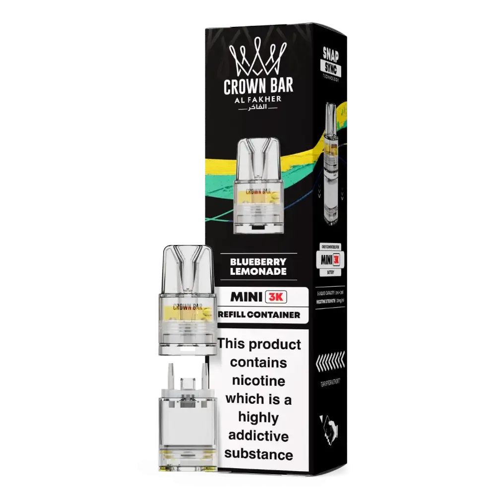 Lemon & Lime Crown Bar Mini 3K Prefilled Pod & Refill by Al Fakher