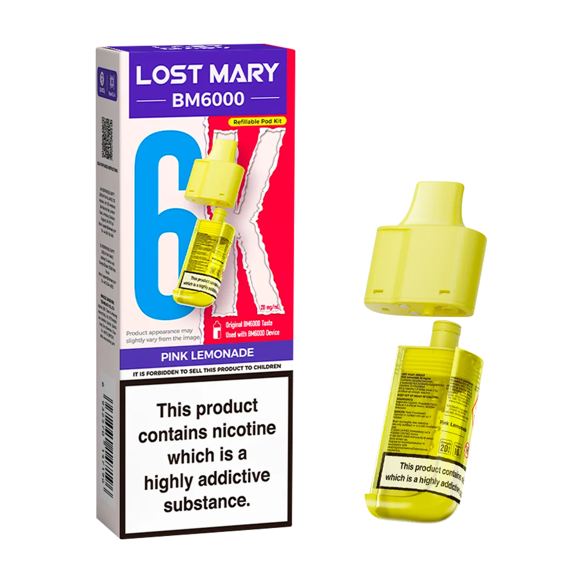 Pink Lemonade BM6000 Prefilled Pod & Refill by Lost Mary