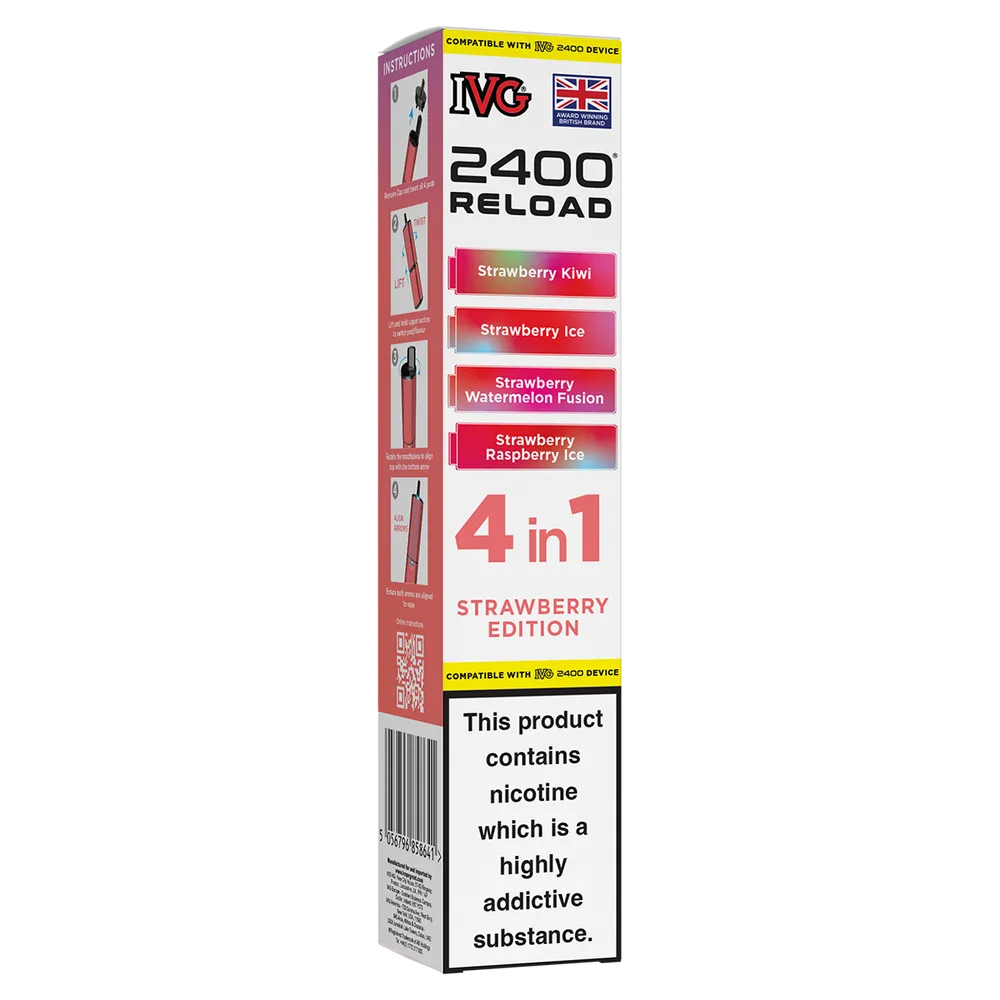 Strawberry Edition Reload Prefilled Pods by IVG 2400