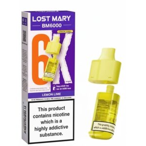 Lemon Lime BM6000 Prefilled Pod & Refill by Lost Mary