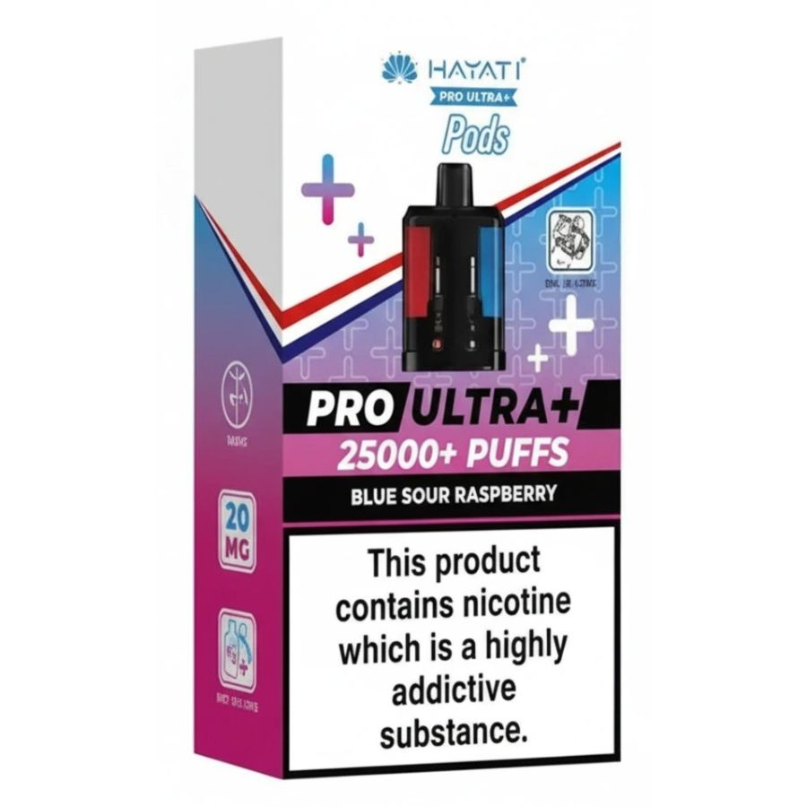 Blue Sour Raspberry Pro Ultra Plus 25K Prefilled Pod & Refill by Hayati