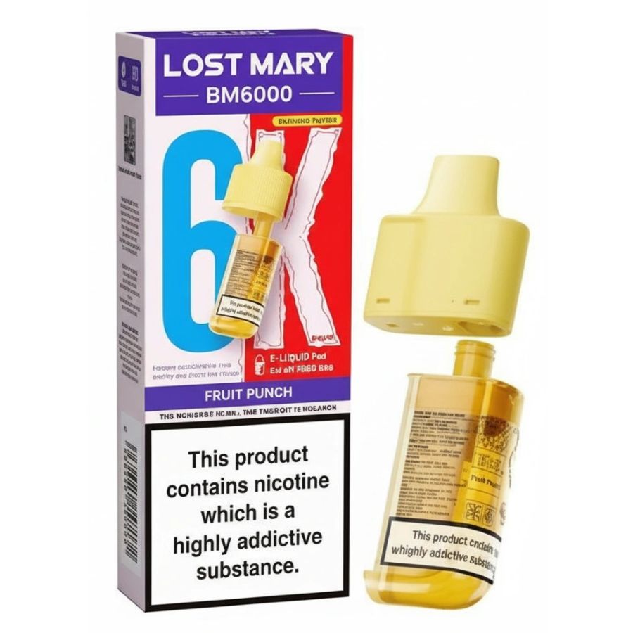 Fruit Punch BM6000 Prefilled Pod & Refill by Lost Mary