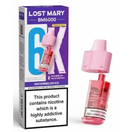 Watermelon Ice BM6000 Prefilled Pod & Refill by Lost Mary