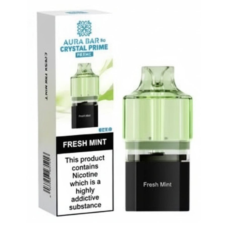 Fresh Mint Aura Bar 10K Prefilled Pod & Refill by Crystal Prime