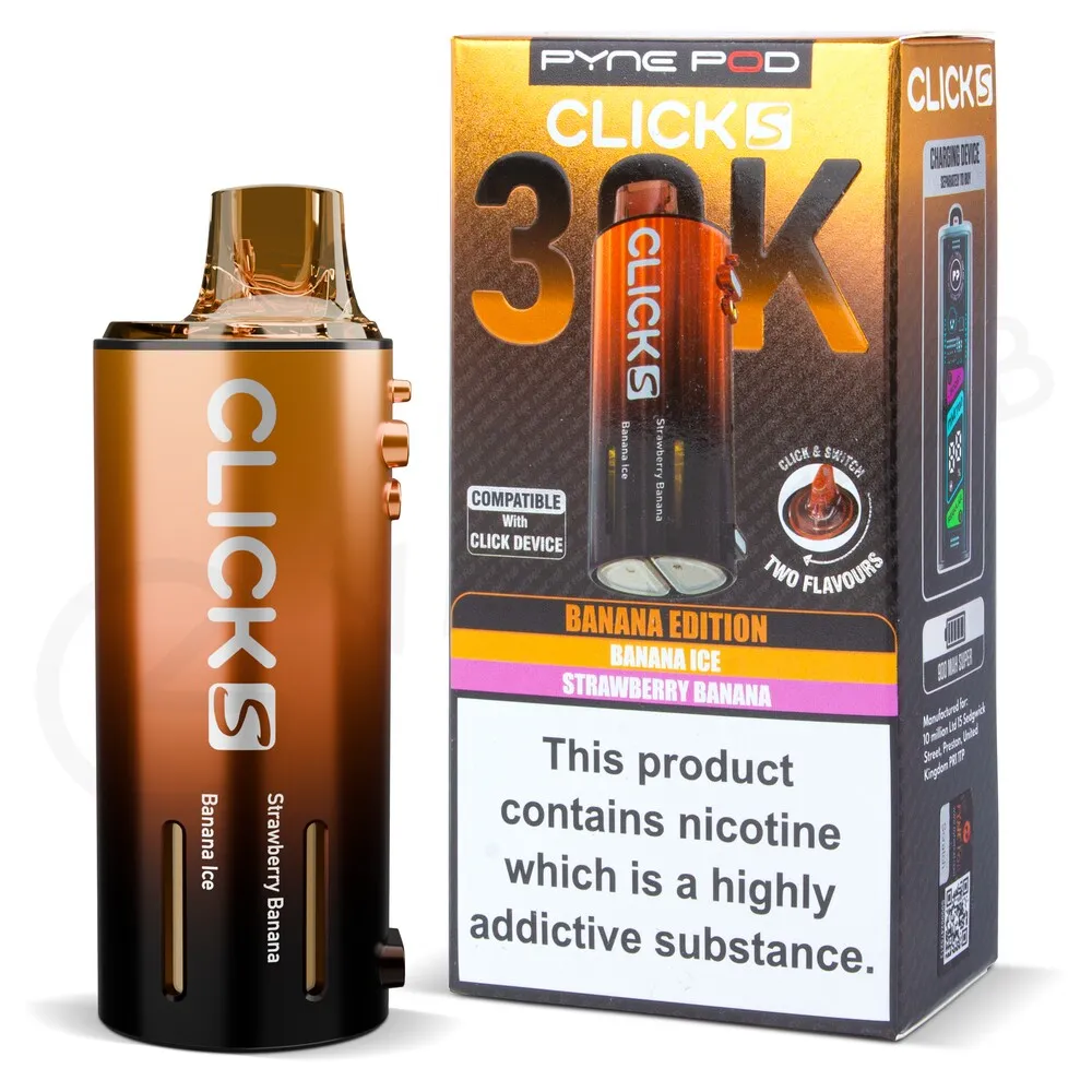 Banana Edition Click S 30K Prefilled Pod & Refill by Pyne Pod