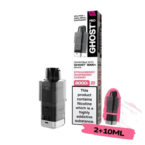 Strawberry Raspberry Cherry Pro 8000+ Prefilled Pod & Refill by Ghost