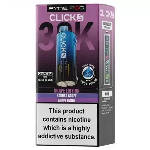 Grape Edition Click S 30K Prefilled Pod & Refill by Pyne Pod