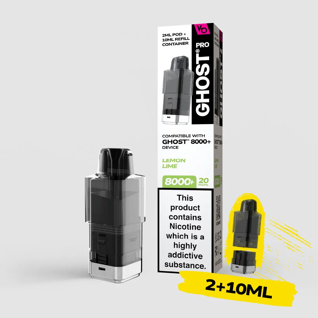 Lemon Lime Pro 8000+ Prefilled Pod & Refill by Ghost