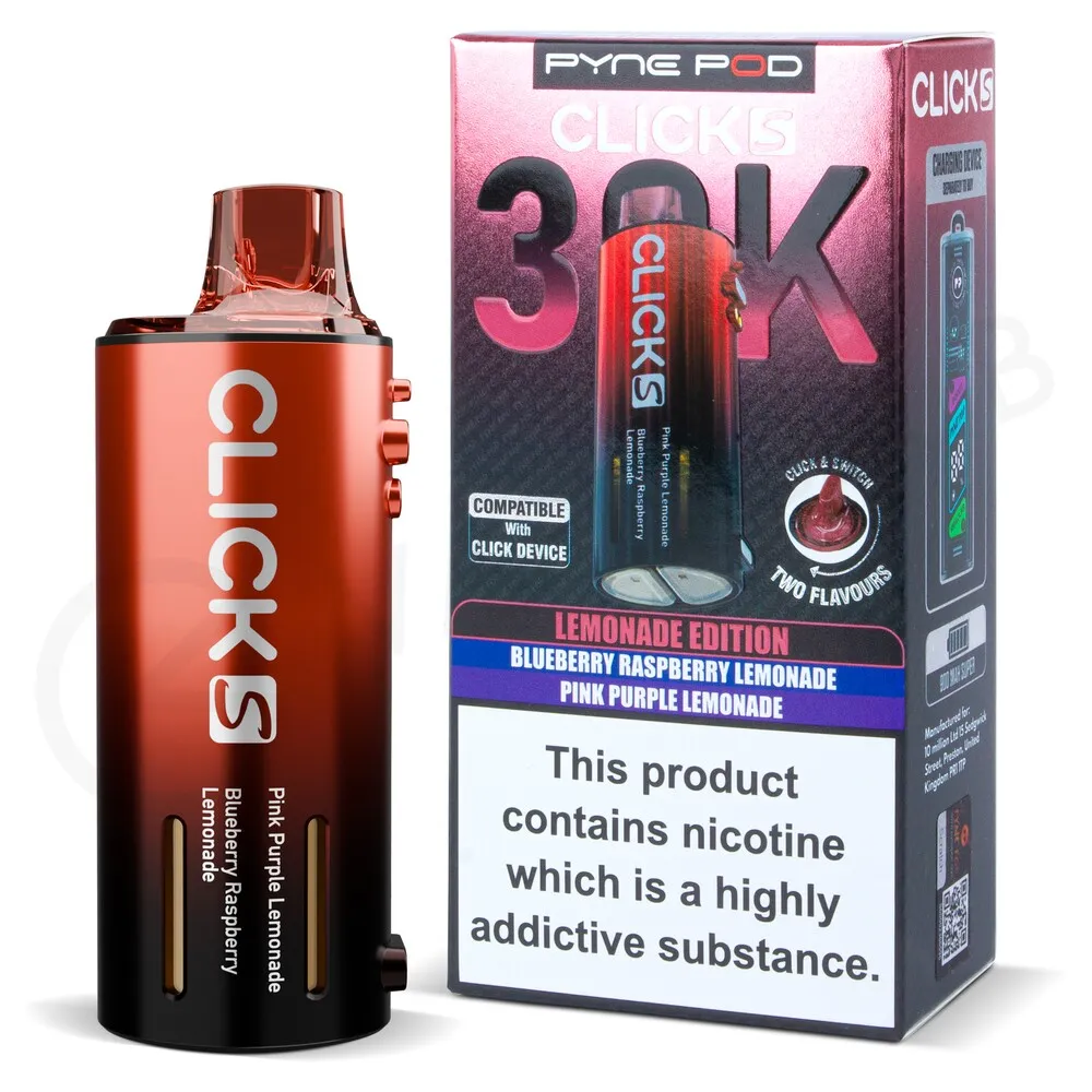 Lemonade Edition Click S 30K Prefilled Pod & Refill by Pyne Pod