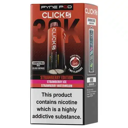 Strawberry Edition Click S 30K Prefilled Pod & Refill by Pyne Pod