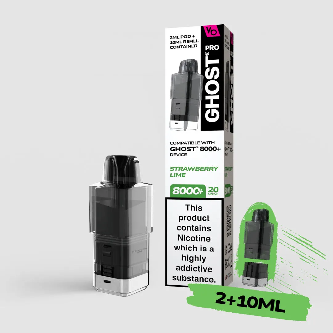 Strawberry Lime Pro 8000+ Prefilled Pod & Refill by Ghost