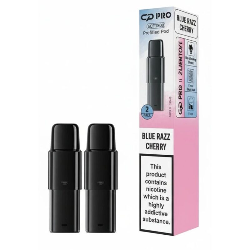 Blue Razz Cherry CP 600 Prefilled Pods by Crystal Pro