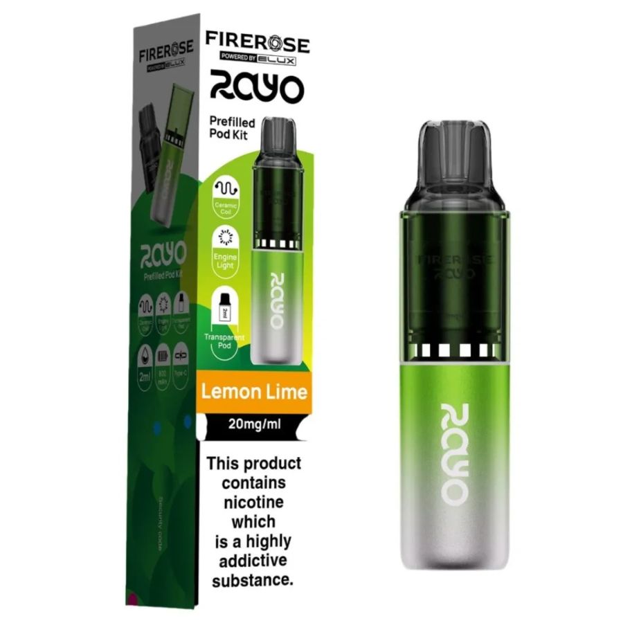 Lemon Lime Rayo 600 Prefilled Pods by Firerose