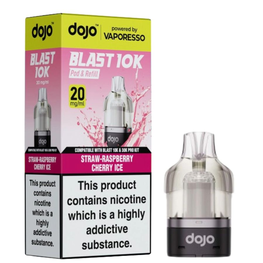 Straw-Raspberry Cherry Ice Dojo Blast 30K Pro Prefilled Pod & Refill by Vaporesso