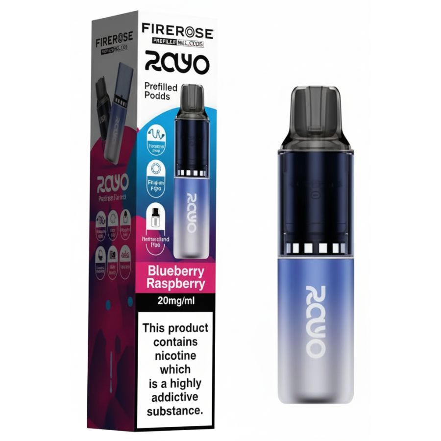 Blueberry Raspberry Rayo 600 Prefilled Pods by Firerose