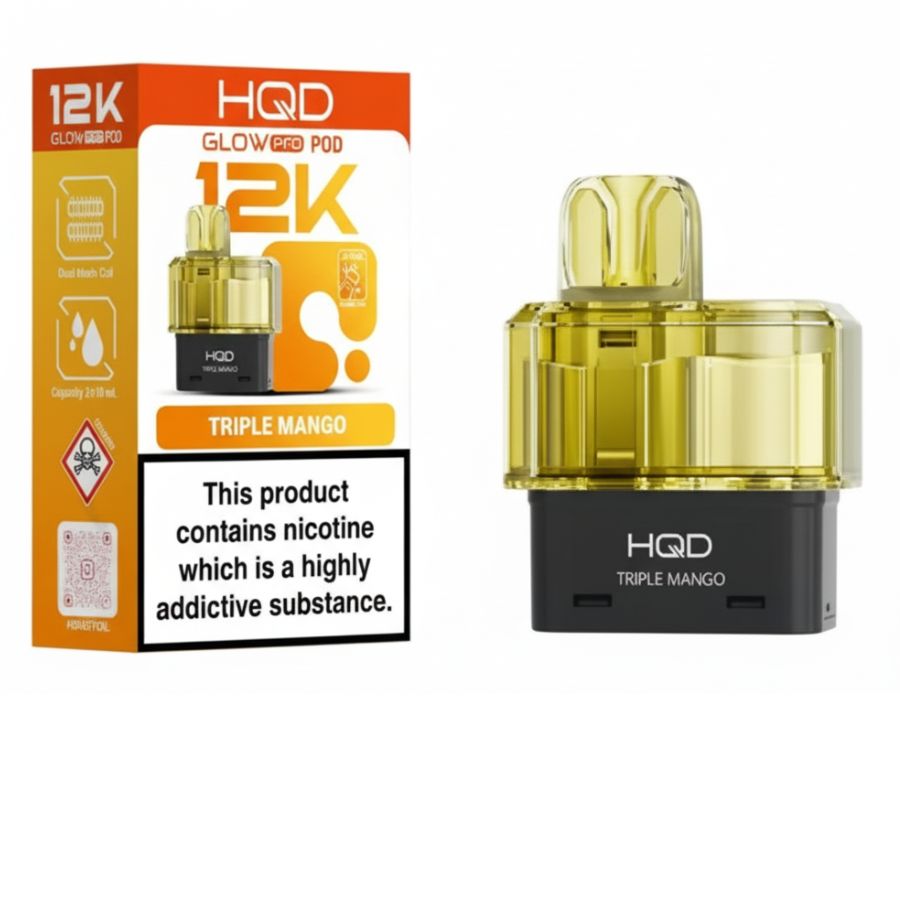 Triple Mango Glow Pro 12K Prefilled Pod & Refill by HQD