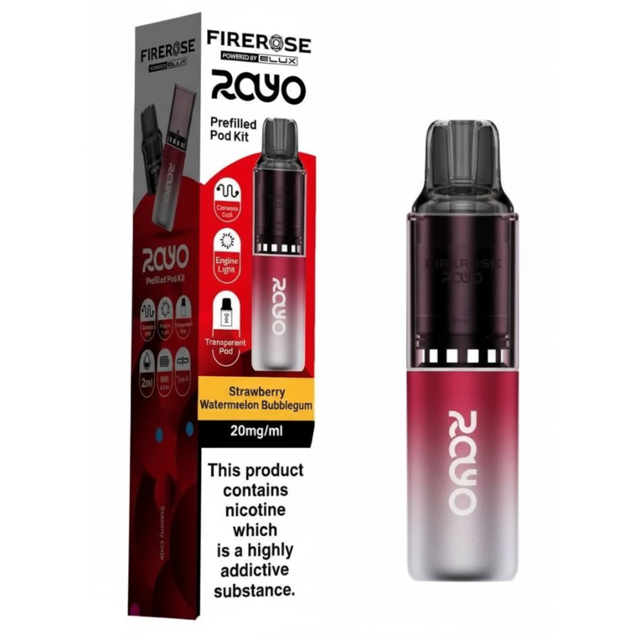 Strawberry Watermelon Bubblegum Rayo 600 Prefilled Pods by Firerose