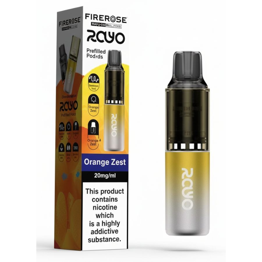 Orange Zest Rayo 600 Prefilled Pods by Firerose