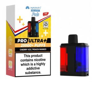 Cherry Ice / Peach Mango Pro Ultra Plus 25K Prefilled Pod & Refill by Hayati