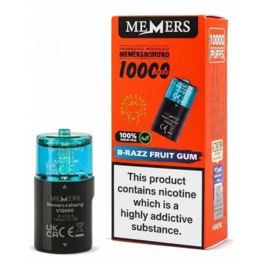 B Razz Fruit Gum Wukong V10000 Prefilled Pod & Refill by Memers