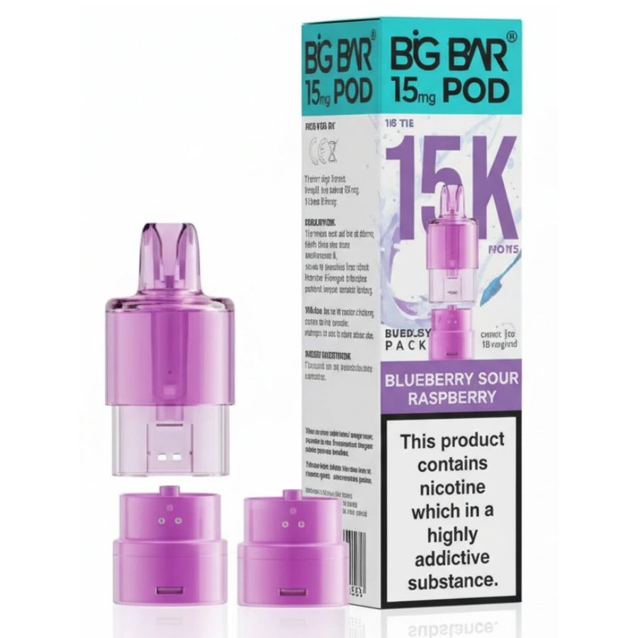 Blueberry Sour Raspberry 15K Pro Prefilled Pod & Refill by Big Bar