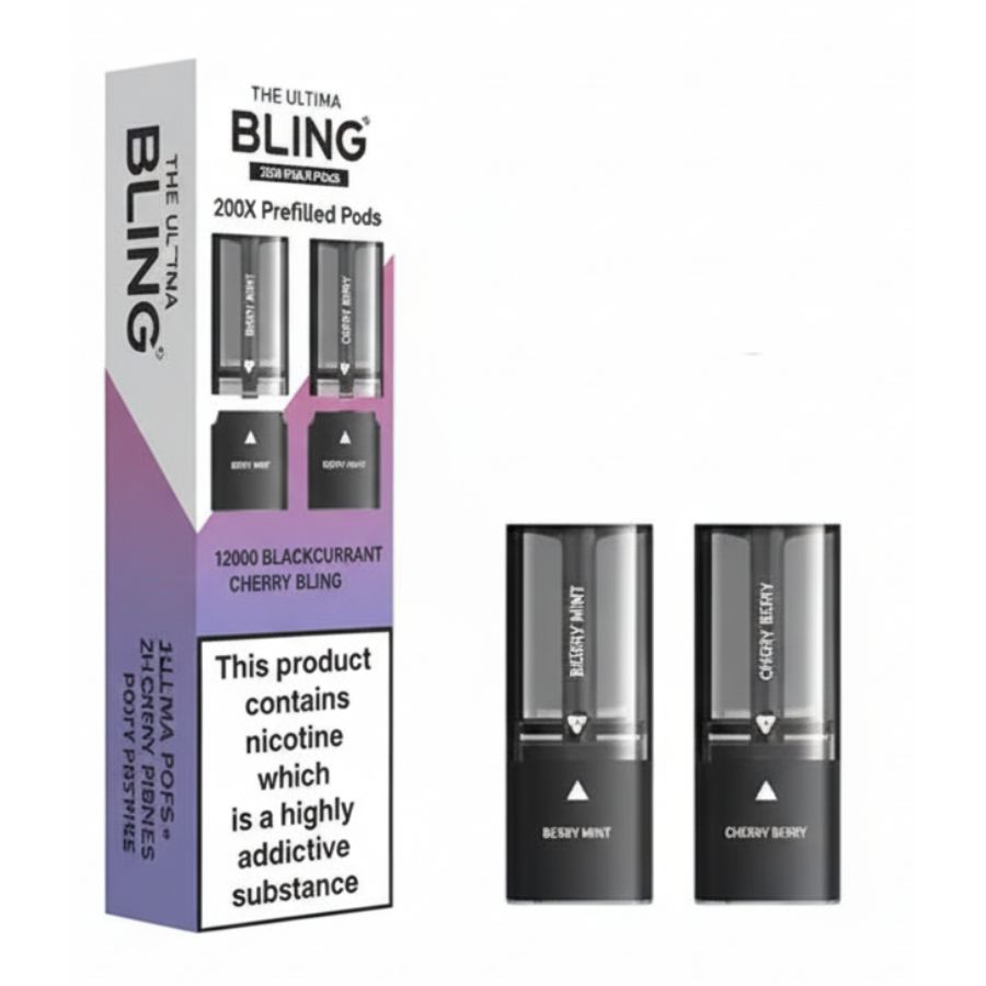 Strawberry Raspberry Cherry Ice / Strawberry Blueberry Raspberry Ultra Plus 30K Prefilled Pod & Refill by The Bling