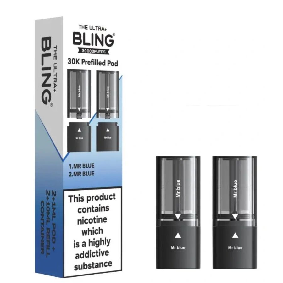 Mr Blue Ultra Plus 30K Prefilled Pod & Refill by The Bling