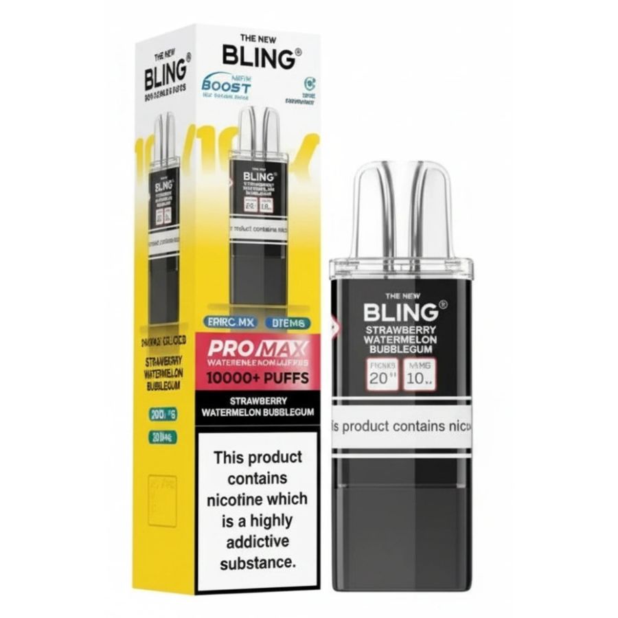 Strawberry Watermelon Bubblegum Max 10K Prefilled Pod & Refill by The Bling