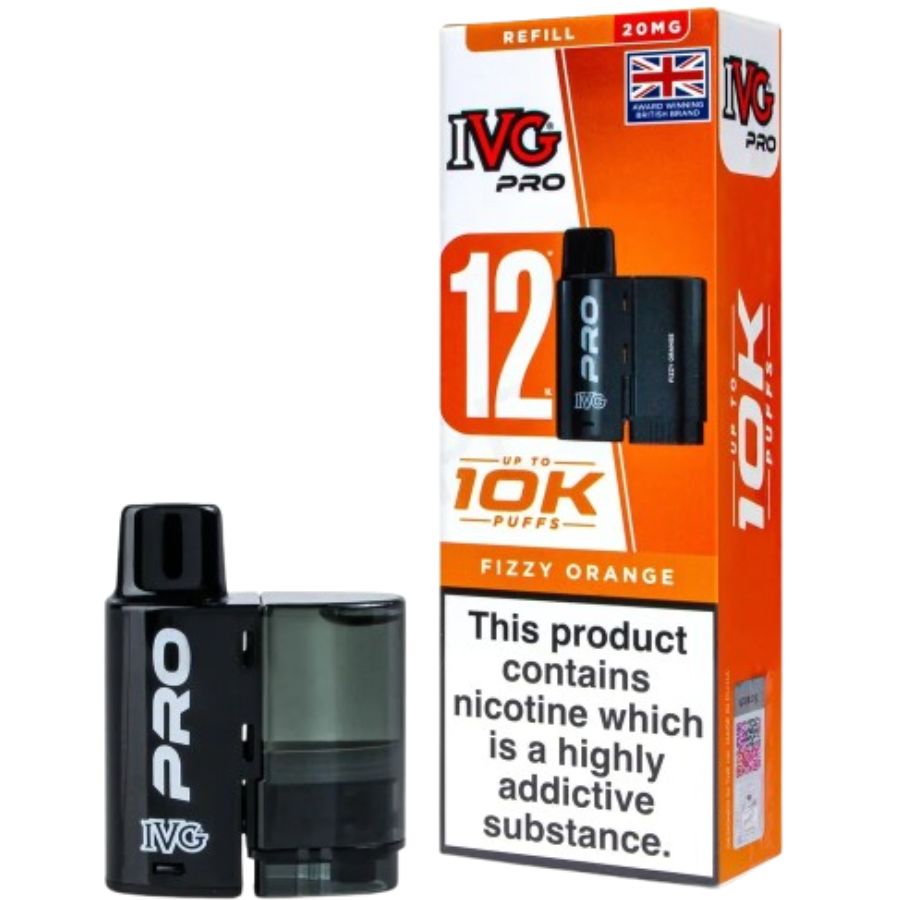 Fizzy Orange Pro 12 Prefilled Pod & Refill by IVG