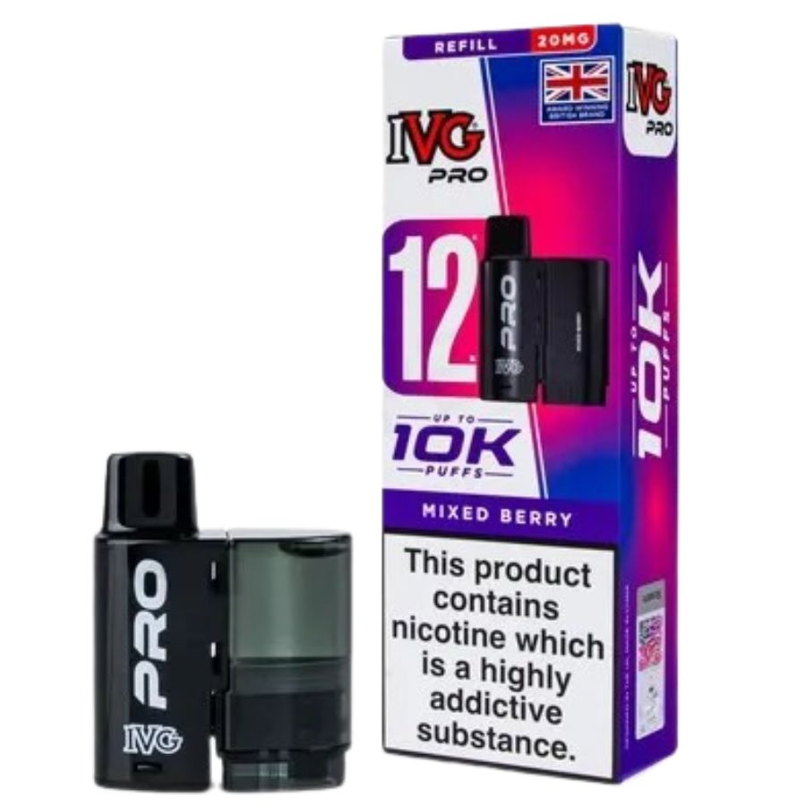 Mixed Berry Pro 12 Prefilled Pod & Refill by IVG