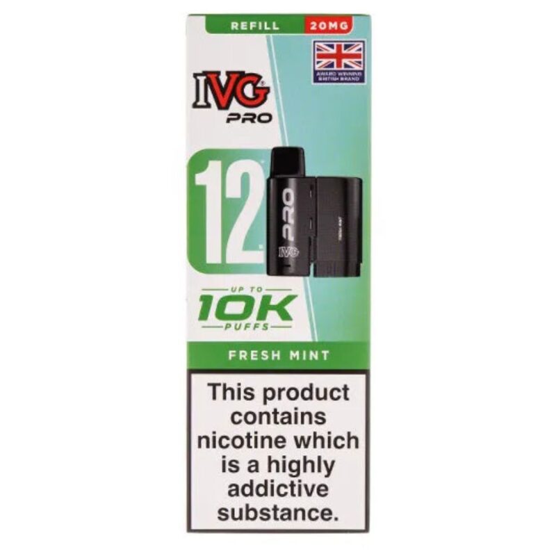 Fresh Mint Pro 12 Prefilled Pod & Refill by IVG