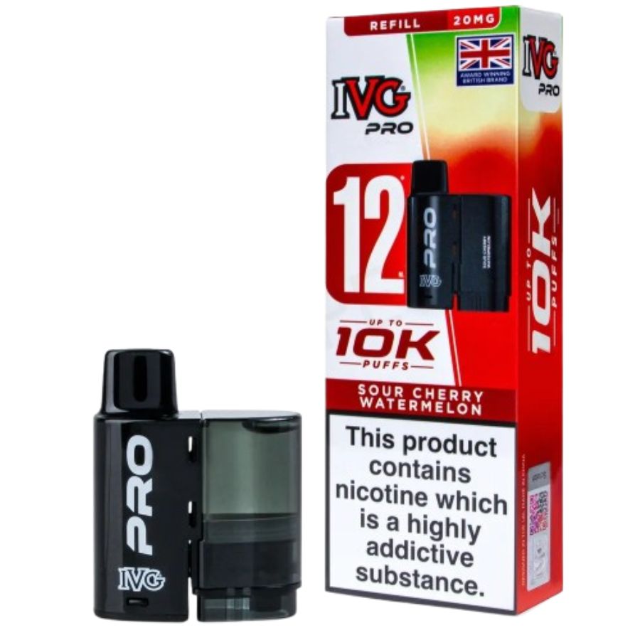 Sour Cherry Watermelon Pro 12 Prefilled Pod & Refill by IVG