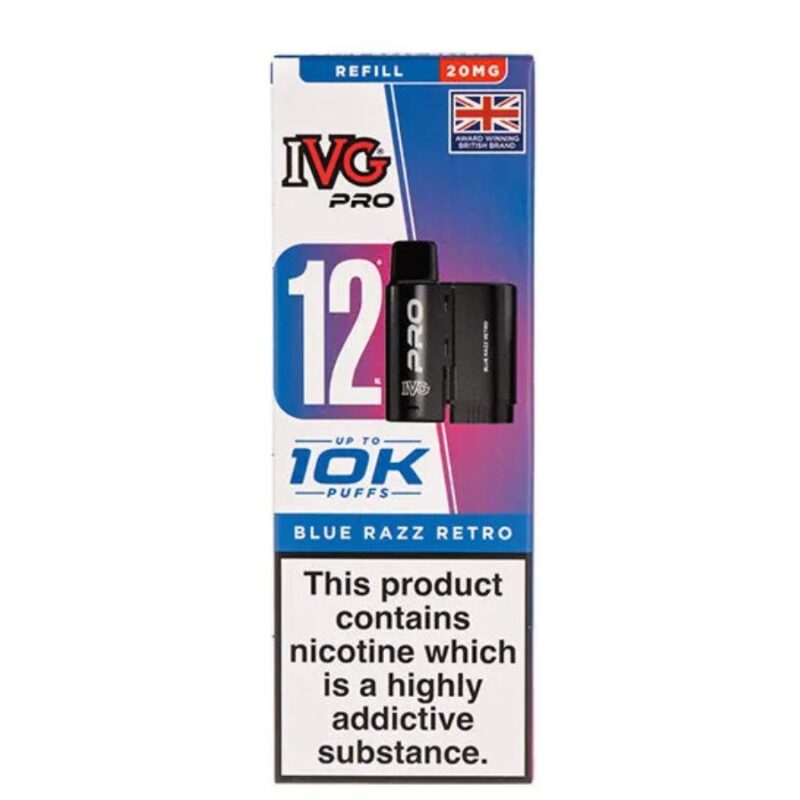 Blue Razz Retro Pro 12 Prefilled Pod & Refill by IVG
