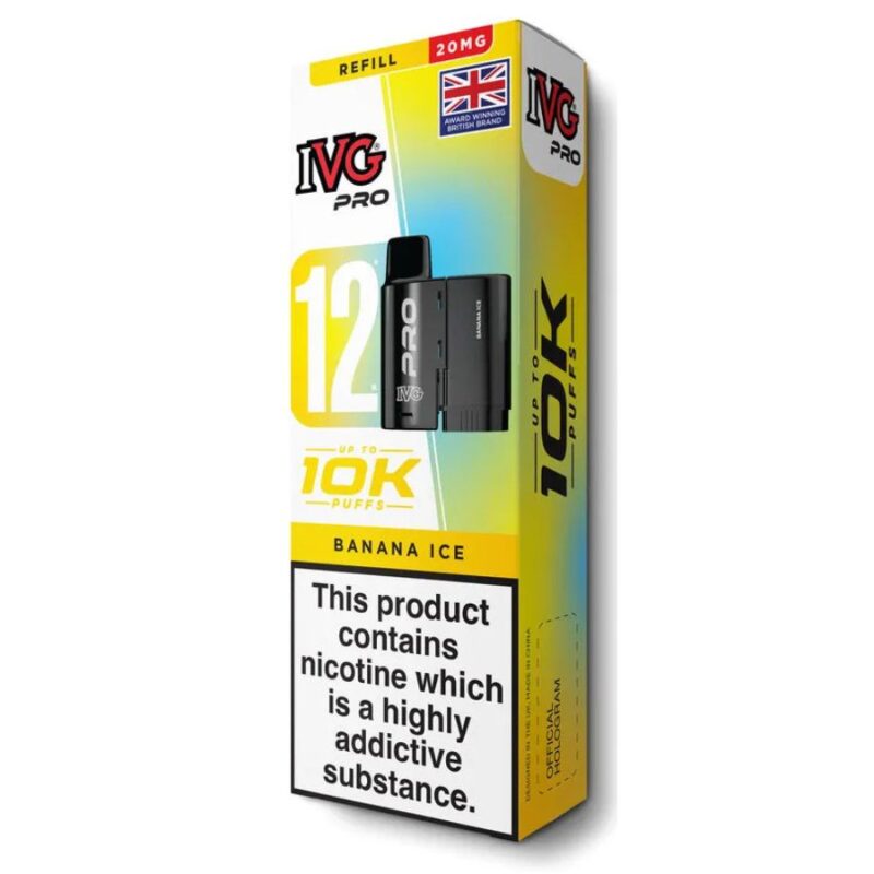 Banana Ice Pro 12 Prefilled Pod & Refill by IVG